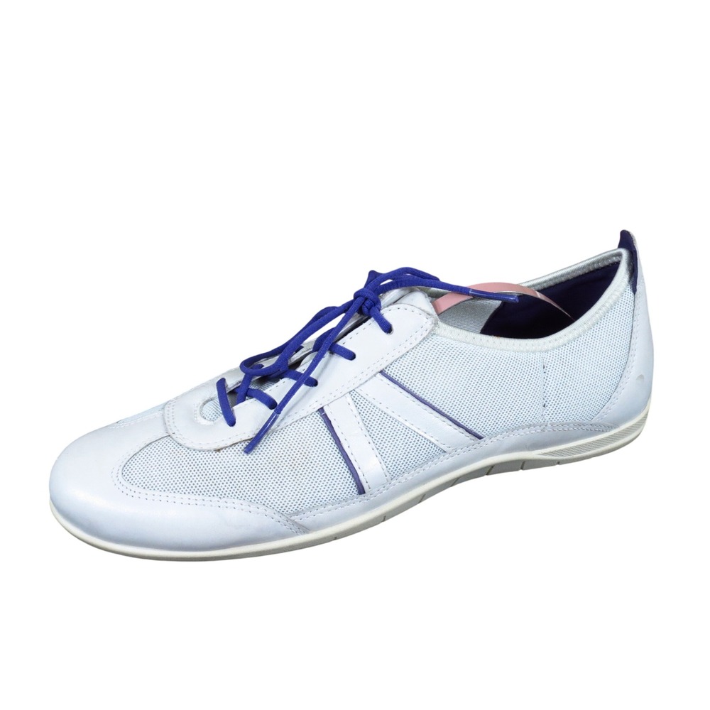 ECCO Bluma Womens Sneaker Size 39 Walking Athletic White Leather Mesh Shoes